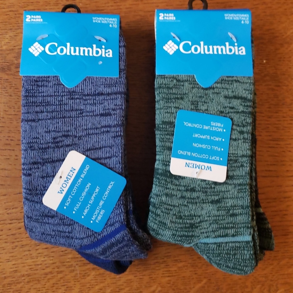 Women's Columbia Socks New in Package 4 pairs